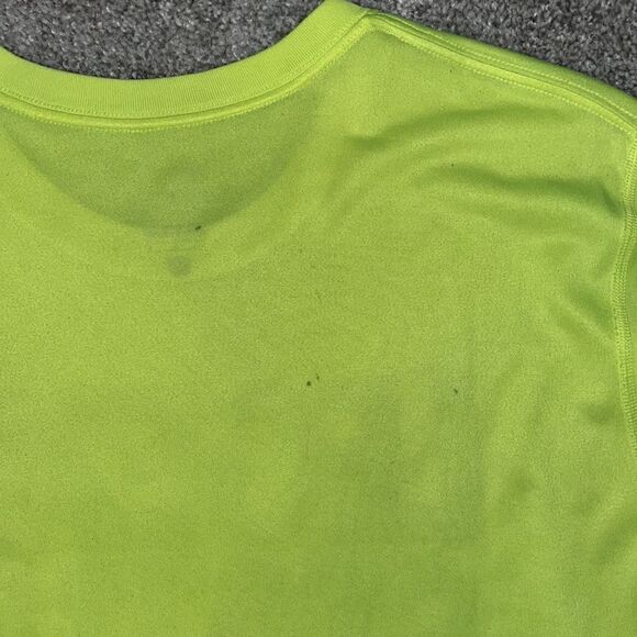 Legend Status nike volt neon retro old school Dri Fit basketball T shirt w/spots - Picture 3 of 3